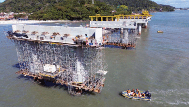 Foto de Com cerca de 70% de execução, Ponte de Guaratuba chega à última estaca de fundação | Revista
