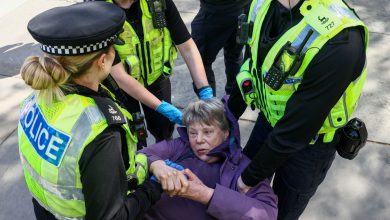 Foto de Polícia prende 212 manifestantes em Londres em ato contra veto a grupo pró-Palestina